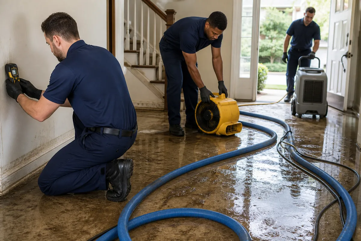 Floodline Restoration Co. crew at work in Kearny, NJ